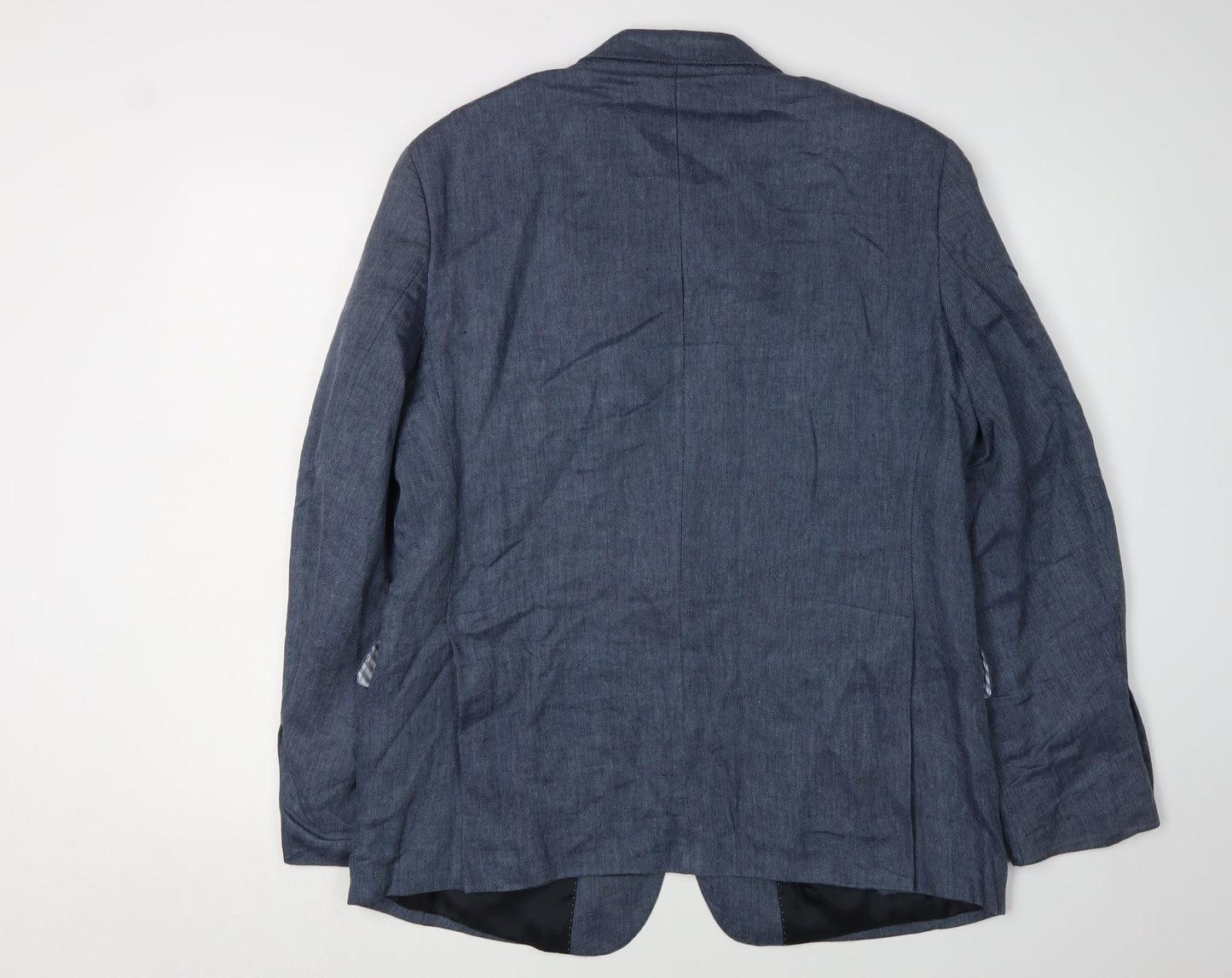 Next Men's Blue Blazer 40S Single-Breasted Jacket