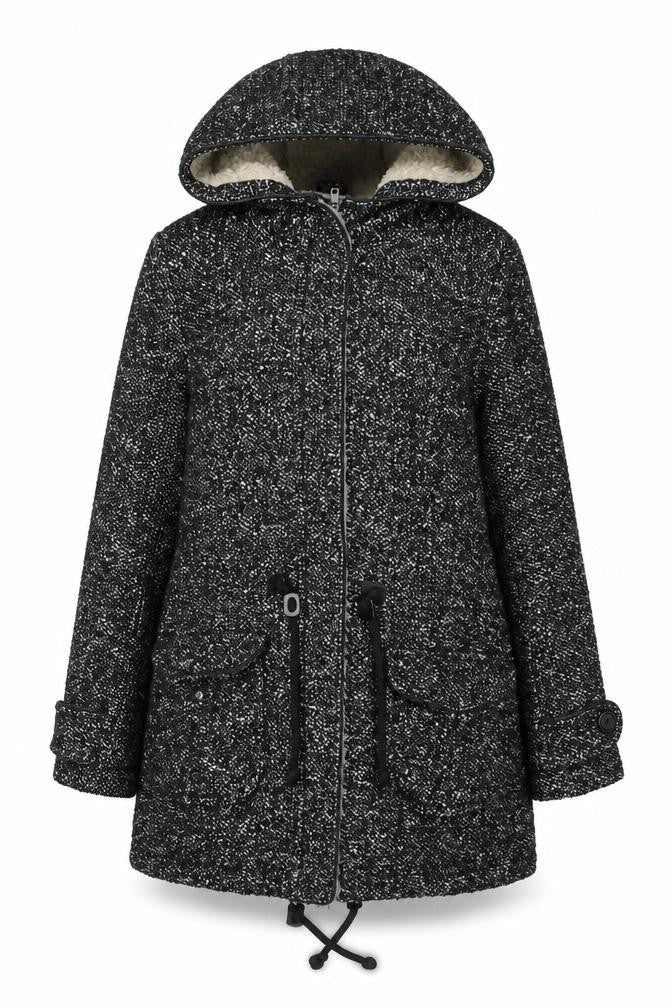 Next Women's Black Parka Jacket Size 8 with Hood