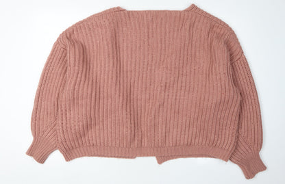 Back view of Missguided Women's Pink Cardigan, size 6/8