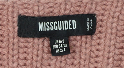 Close-up detail of Missguided Women's Pink Cardigan, size 6/8