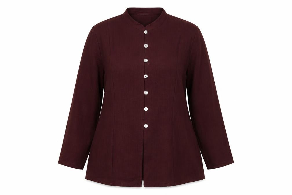 PS Richards Women's Red Button-Up Size 16 Top