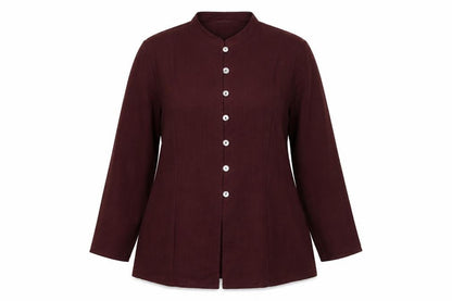 PS Richards Women's Red Button-Up Size 16 Top
