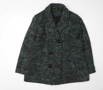 Bonmarché Women's Multicolour Pea Coat Size 14 - Classic Elegance