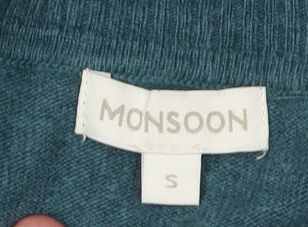 Monsoon Women's Green Cowl Neck Pullover Jumper S