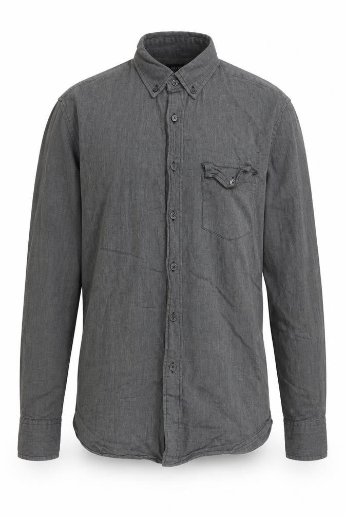 J. Crew Men's Grey Button-Up Shirt, Medium