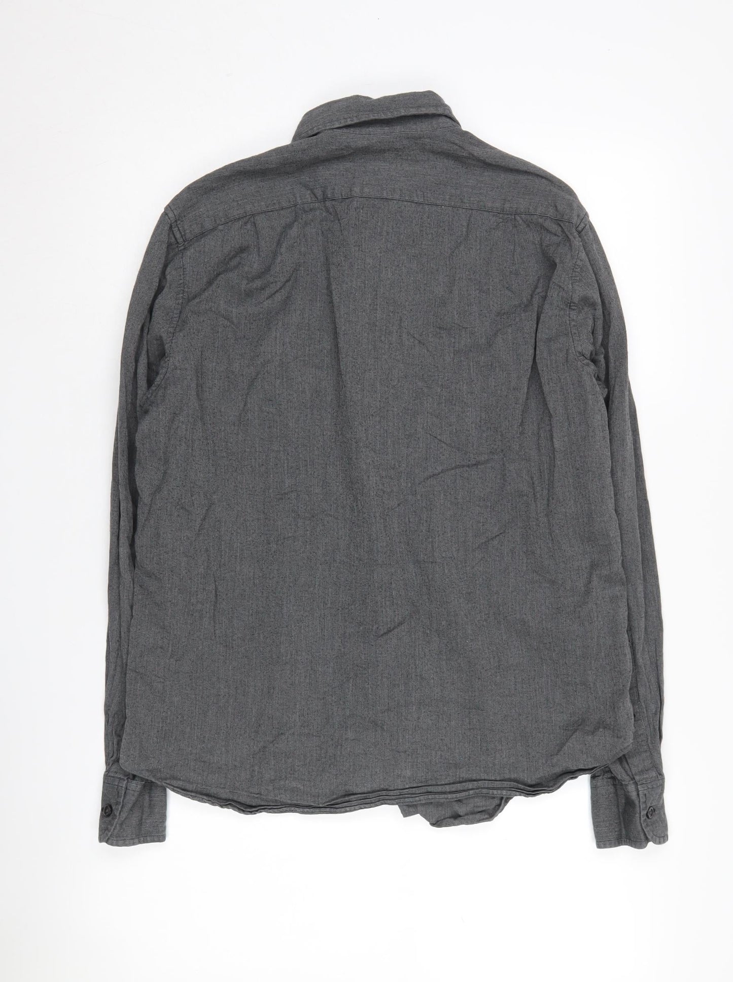 J. Crew Men's Grey Button-Up Shirt, Medium