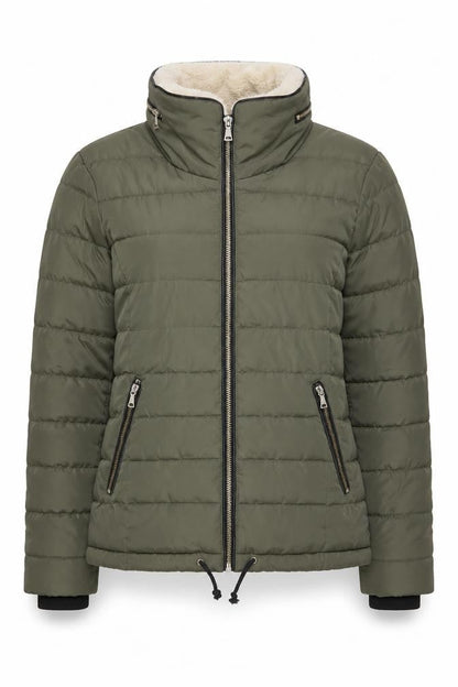 Front view of Dorothy Perkins Women's Green Puffer Jacket, size 10
