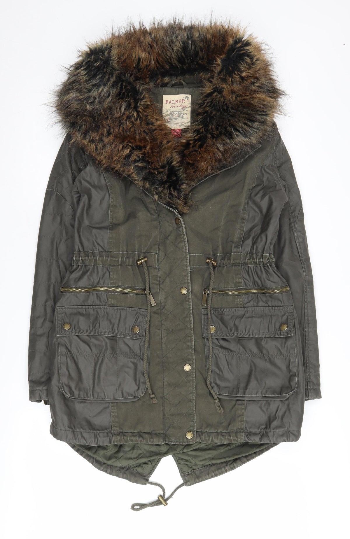 Falmer Heritage Women's Green Parka Coat Size 10