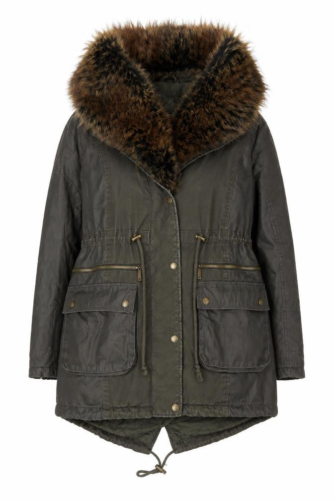 Falmer Heritage Women's Green Parka Coat Size 10