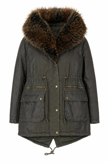 Falmer Heritage Women's Green Parka Coat Size 10