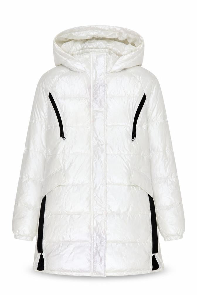 Next Women’s White Puffer Jacket, Size 8, Hooded, Casual