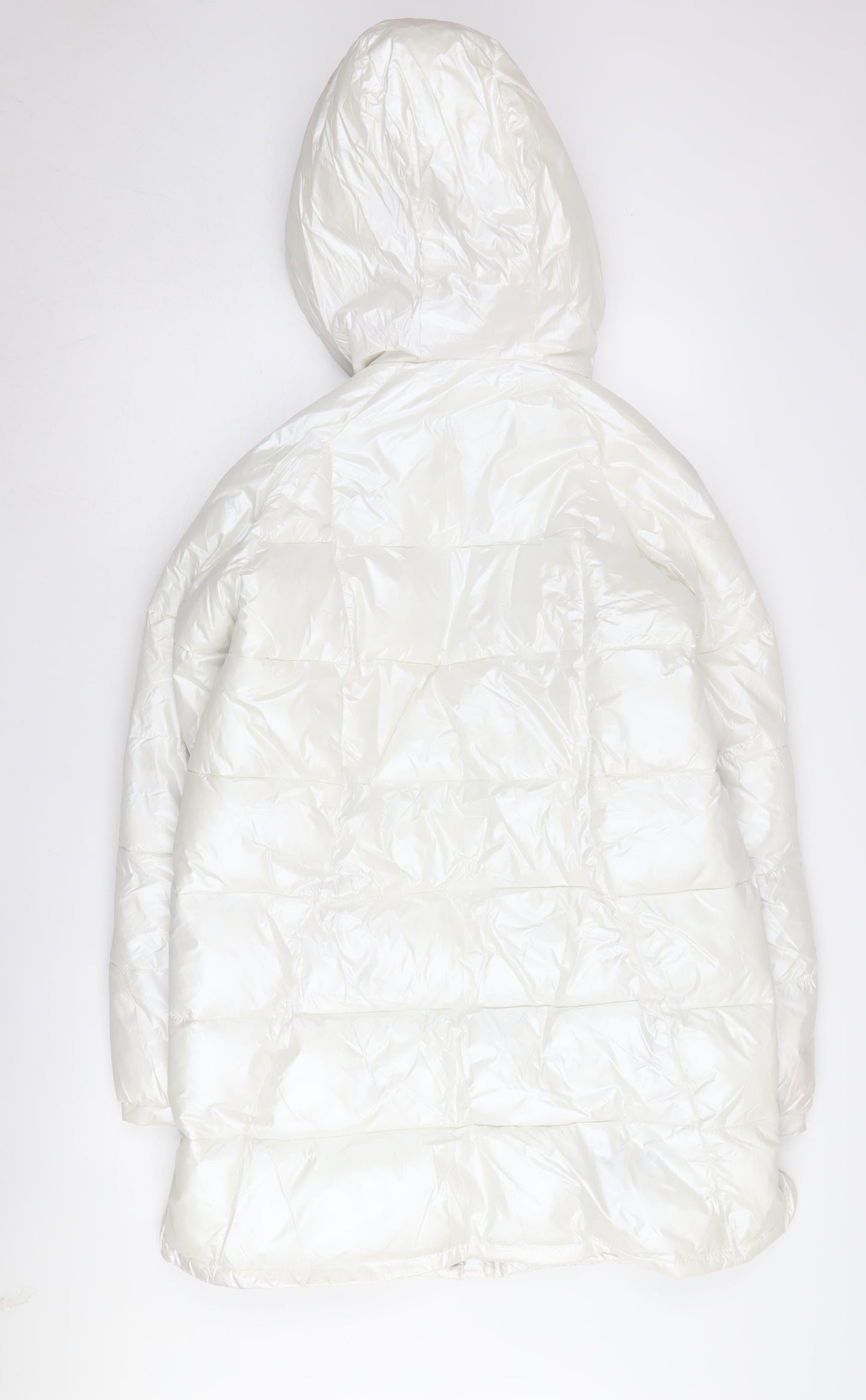 Next Women’s White Puffer Jacket, Size 8, Hooded, Casual