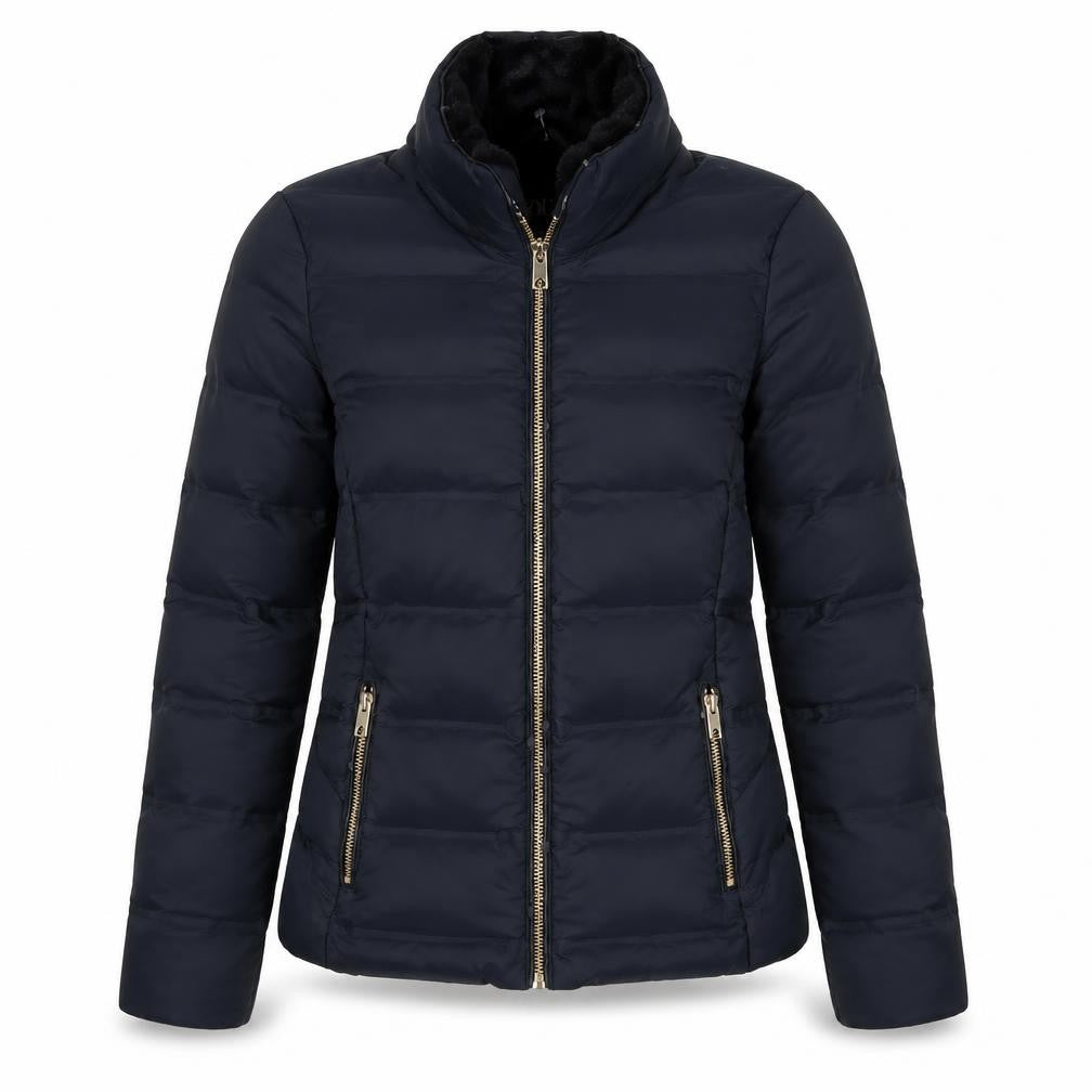 Zara Women's Black Puffer Jacket - Size 8