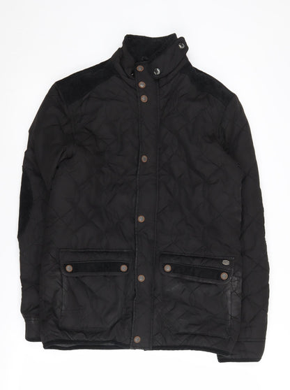 Next Men's Black Quilted Jacket S Casual