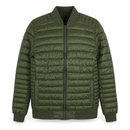 Front view of ASOS Men's Green Puffer Jacket, size S