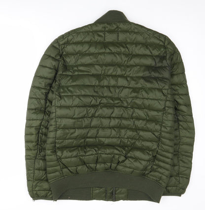 Back view of ASOS Men's Green Puffer Jacket, size S