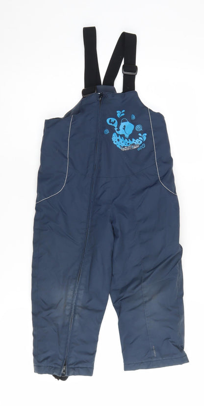 Additional front view of Wedze boys’ blue snow pants 4 years skiing trousers