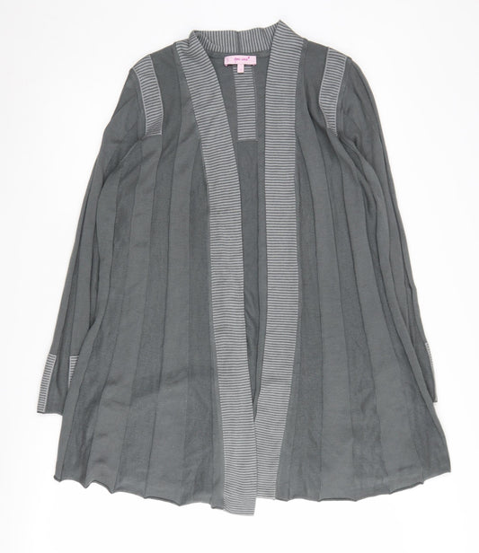 Marks and Spencer Women's Grey Striped Cardigan Size 18