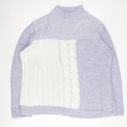 Damart Women's Multicoloured XL Mock Neck Pullover Jumper