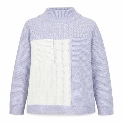 Damart Women's Multicoloured XL Mock Neck Pullover Jumper