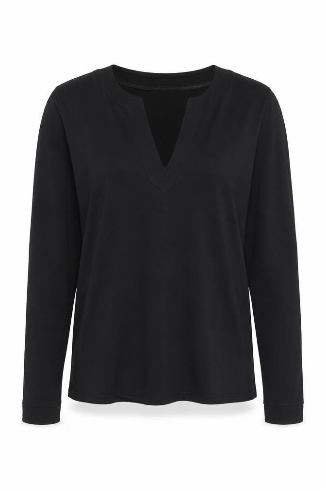 Jasper Conran Black V-Neck Long Sleeve Top L