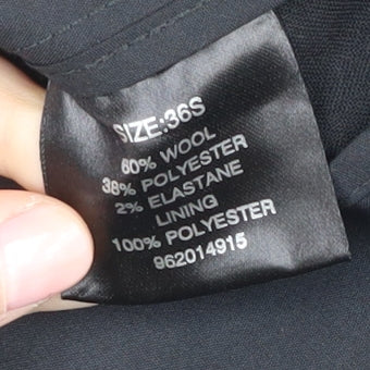 Moss Bros Men's Black Wool Trousers Size 36