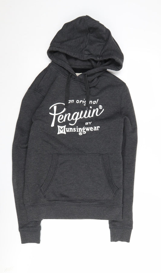 Penguin Men's Black S Pullover Hoodie Graphic Print