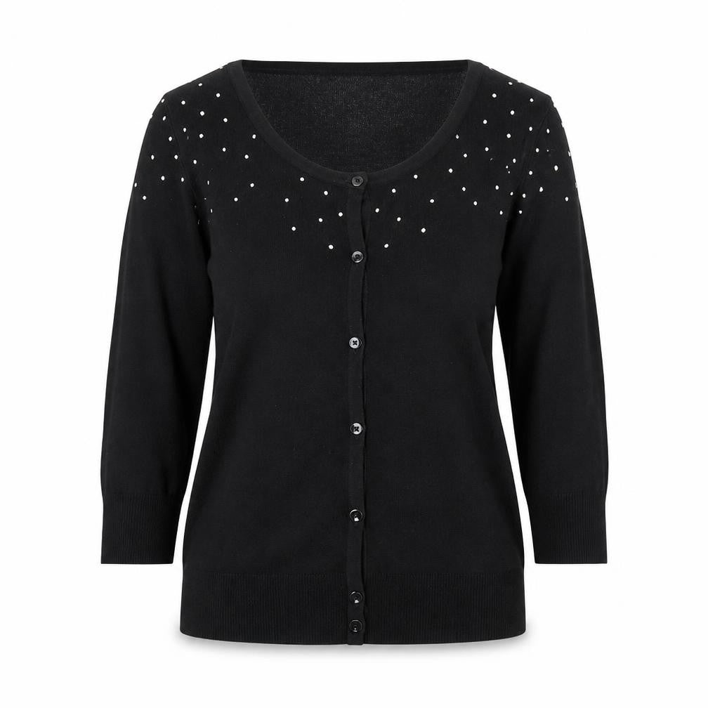 Alexon Women's Black S Cardigan with Embellishments