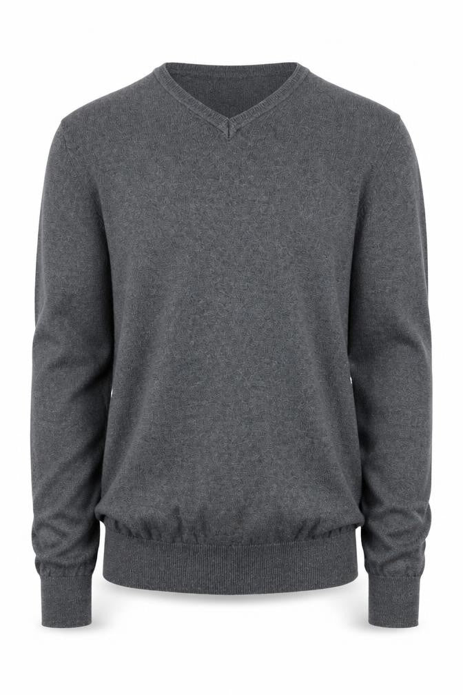 Jeff Banks Men's Grey V-Neck Pullover Jumper M