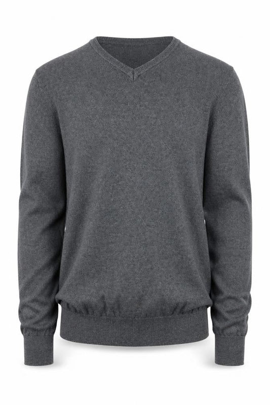 Jeff Banks Men's Grey V-Neck Pullover Jumper M