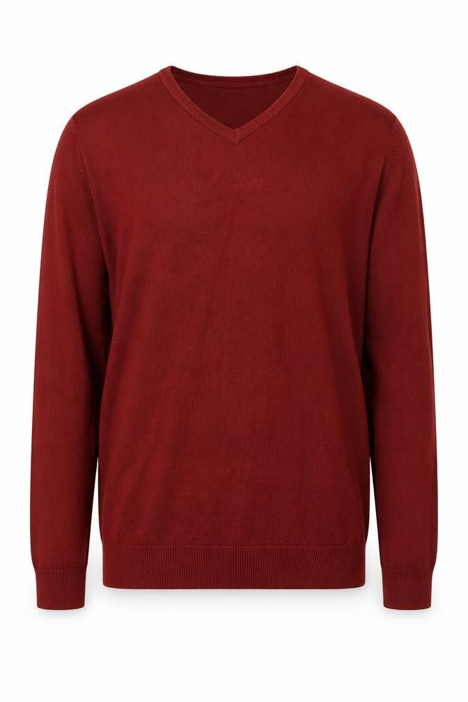 Guise Men's Red V-Neck Pullover Jumper Size S