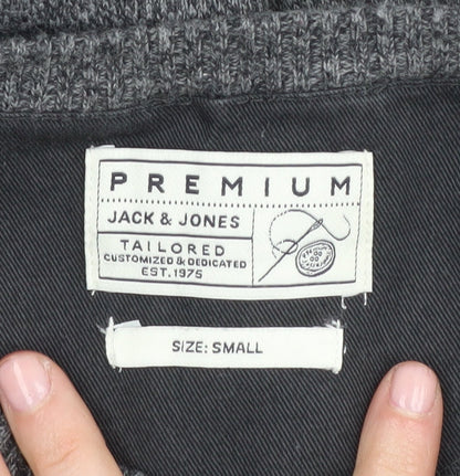 Jack & Jones Men's Grey Small Pullover Jumper
