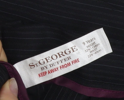Close-up detail of St. George by Duffer boys’ black dress pants 9 years