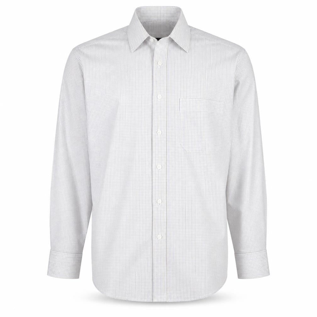 Marks & Spencer Men's Grey Check Dress Shirt L