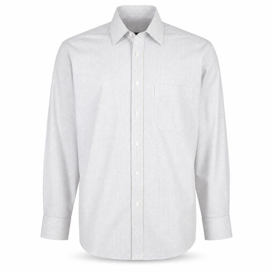 Marks & Spencer Men's Grey Check Dress Shirt L
