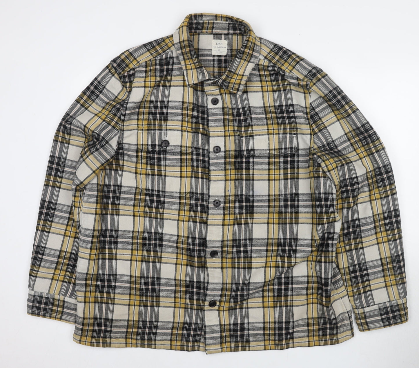 Marks and Spencer Men's XL Plaid Overshirt Jacket