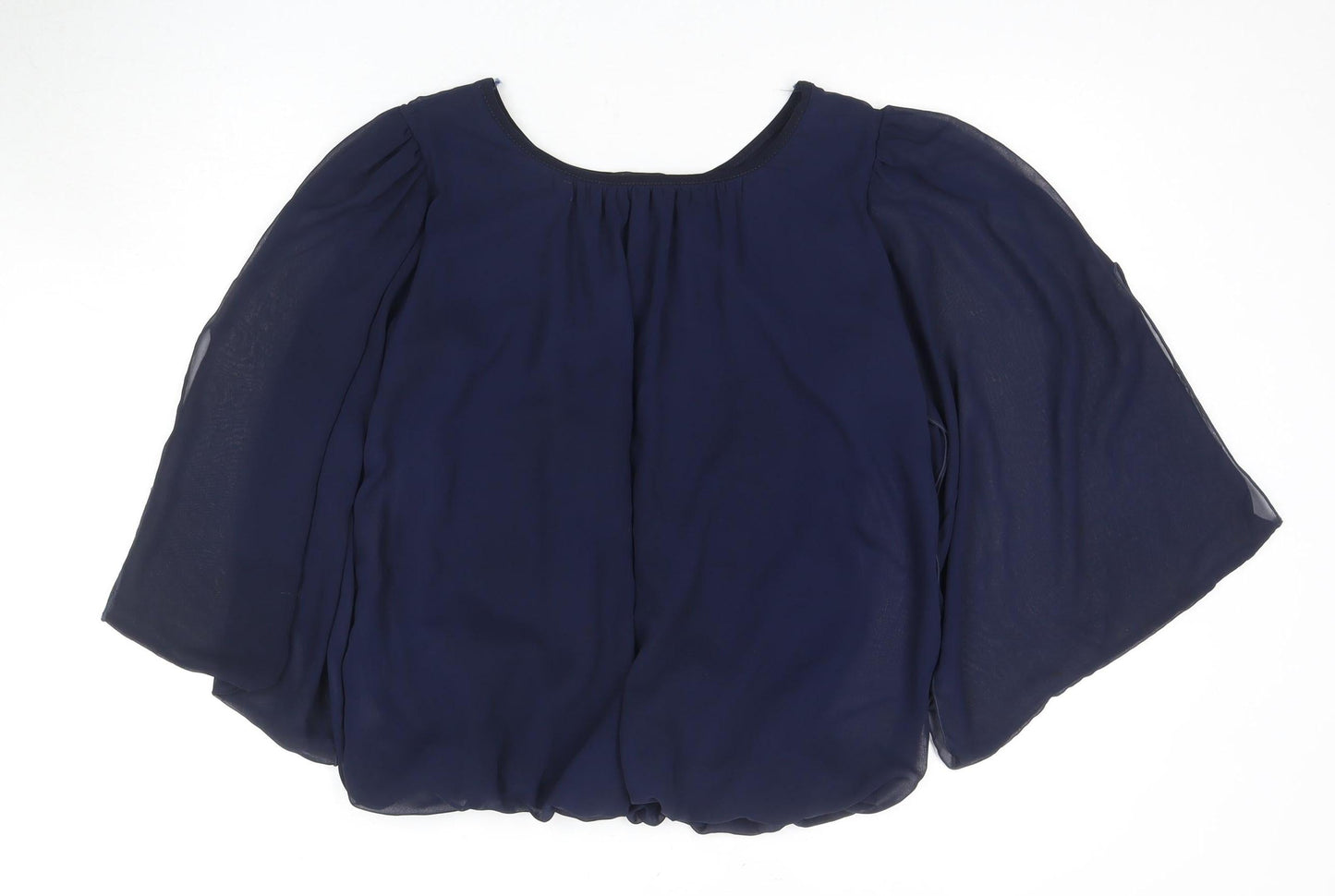 Zino Women's Blue Kimono Style Blouse, Size 14