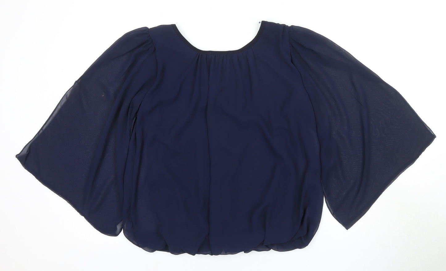 Zino Women's Blue Kimono Style Blouse, Size 14