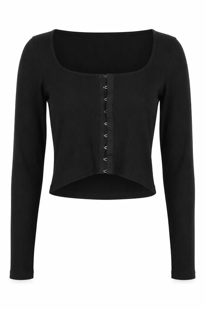 ASOS Women's Black Cropped Blouse Size 6