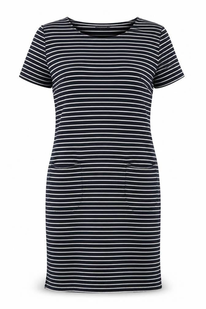 Marks & Spencer Women's Black & White Striped Shift Dress