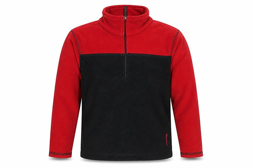 Mountain Boys Black Red Zip Fleece Pullover 7-8 Years