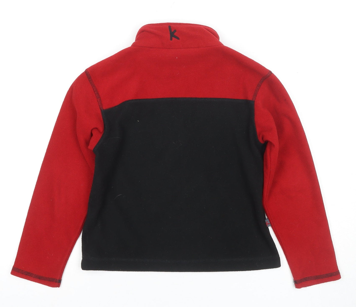 Mountain Boys Black Red Zip Fleece Pullover 7-8 Years