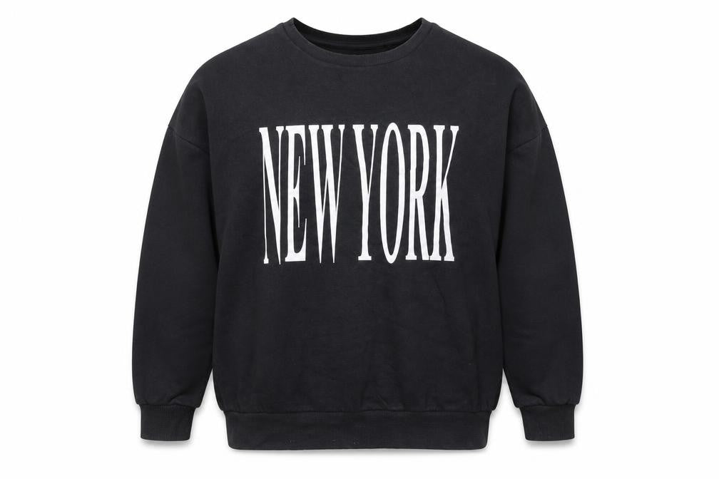 Capsule Women's Black Graphic Print Pullover Sweatshirt L