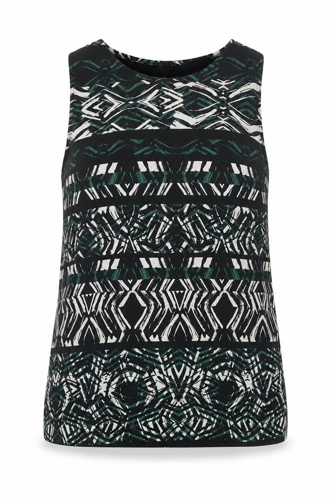 Warehouse Women's Multicoloured Geometric Tank Top Size 14