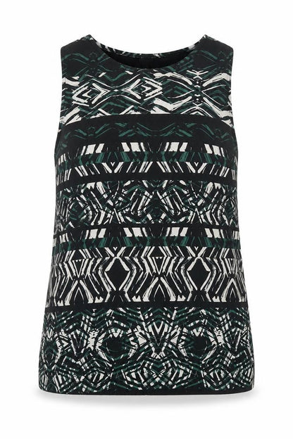 Warehouse Women's Multicoloured Geometric Tank Top Size 14