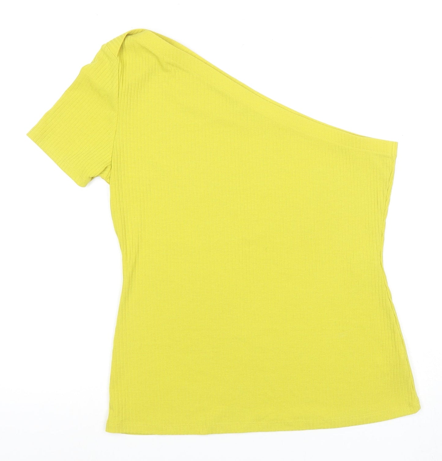 Next Women's Yellow One-Shoulder T-Shirt, Size 14