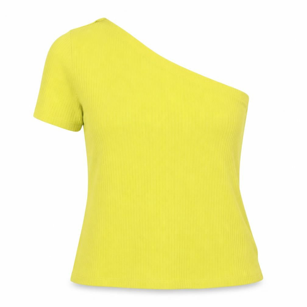 Next Women's Yellow One-Shoulder T-Shirt, Size 14
