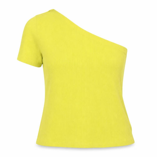 Next Women's Yellow One-Shoulder T-Shirt, Size 14