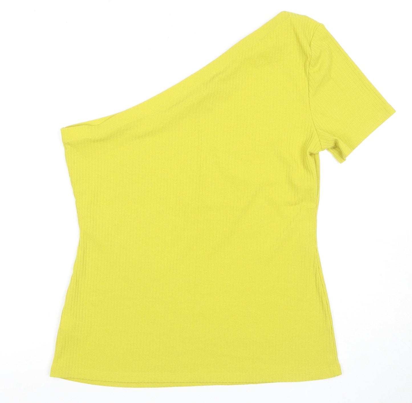 Next Women's Yellow One-Shoulder T-Shirt, Size 14