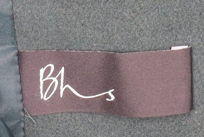 BHS Women's Green Overcoat Size 14 - Classic & Elegant